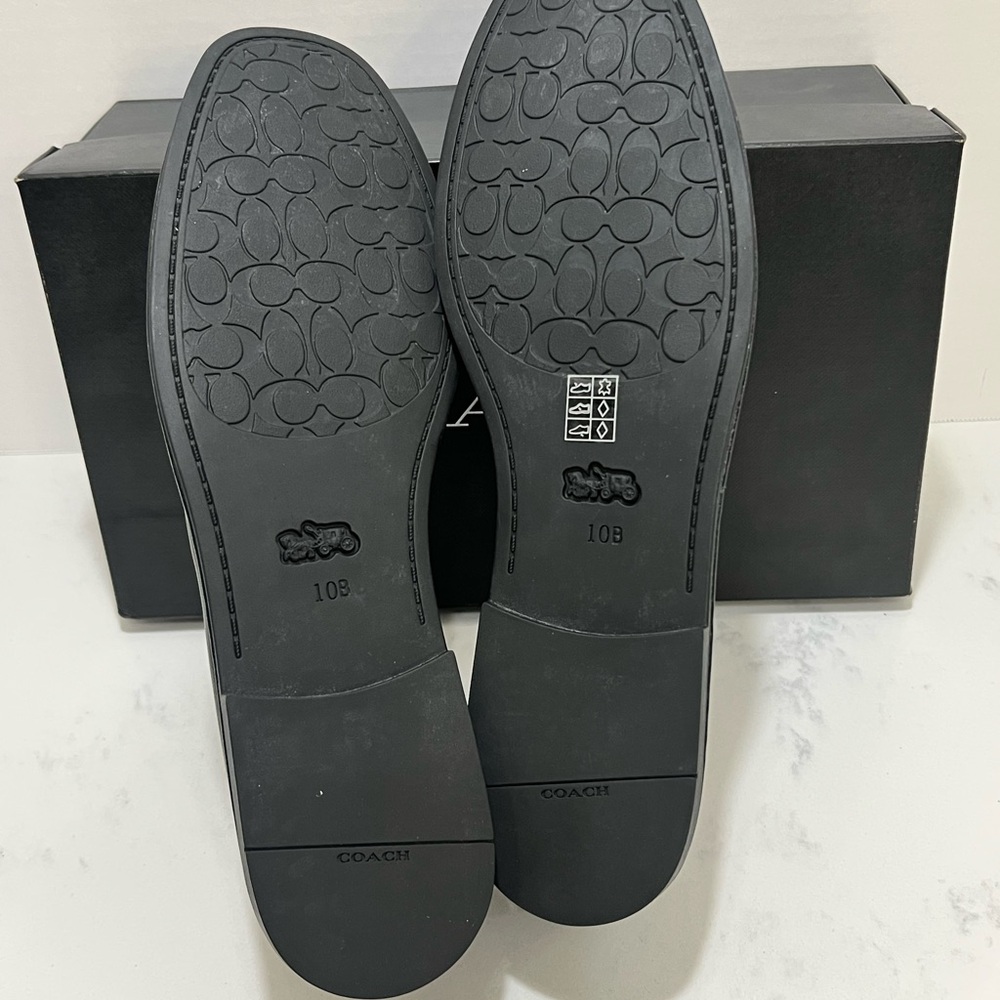 Coach Black Flats with White Floral Accent - Picture 9 of 10